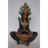 Retro plaster table lamp in the form of a deity He