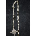 1/2 Albert pocket watch chain & fob