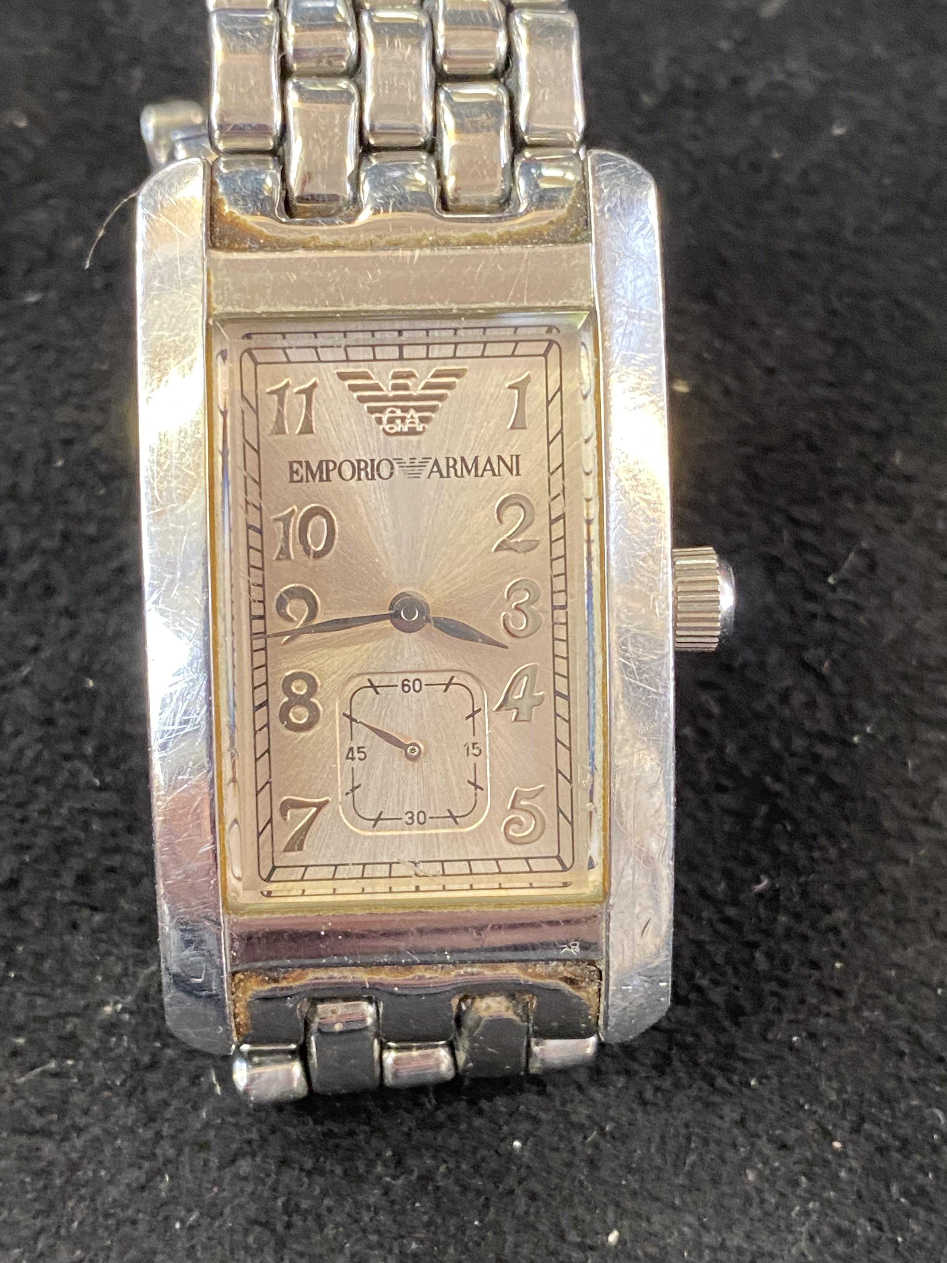 Armani 'Tank' wristwatch