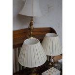 3 Brass lamps