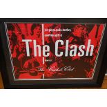 Reproduction framed Clash poster