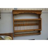 Pine wall mounted spice rack with additional mirro