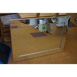 Larger modern framed bevelled mirror