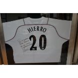 Fernando Hierro signed bolton Wanderers shirt from 2004/2005 season - possibly game worn