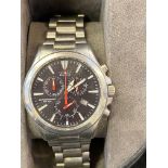 Citizen eco drive chronograph WR100 wristwatch wit