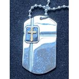 Boxed dog tag pendant