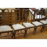 Set of six Edwardian chairs