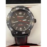 Wegner black night divers wristwatch with date app