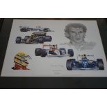 Tribute to Ayrton Senna framed picture