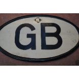 Vintage metal RAC GB sign 30 cm