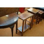 Demi loon hall table, 2 table stands & next of tab