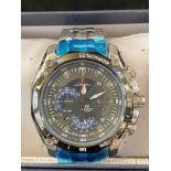 Edifice Casio chronograph wristwatch boxed as new