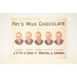 Fry's milk chocolate reproduction sign