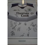 Manchester city 2004 / 2005 away shirt team signed by 18 players framed - possibly game worn