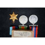 3 WWII medals boxed