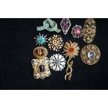 12 brooches