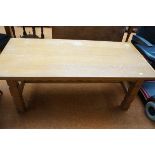 Heavy solid oak low table