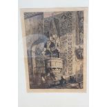 Axel H Haig - An original etching The Pulpit At Ve