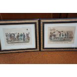 Pair of framed original cartoons, published by Cur