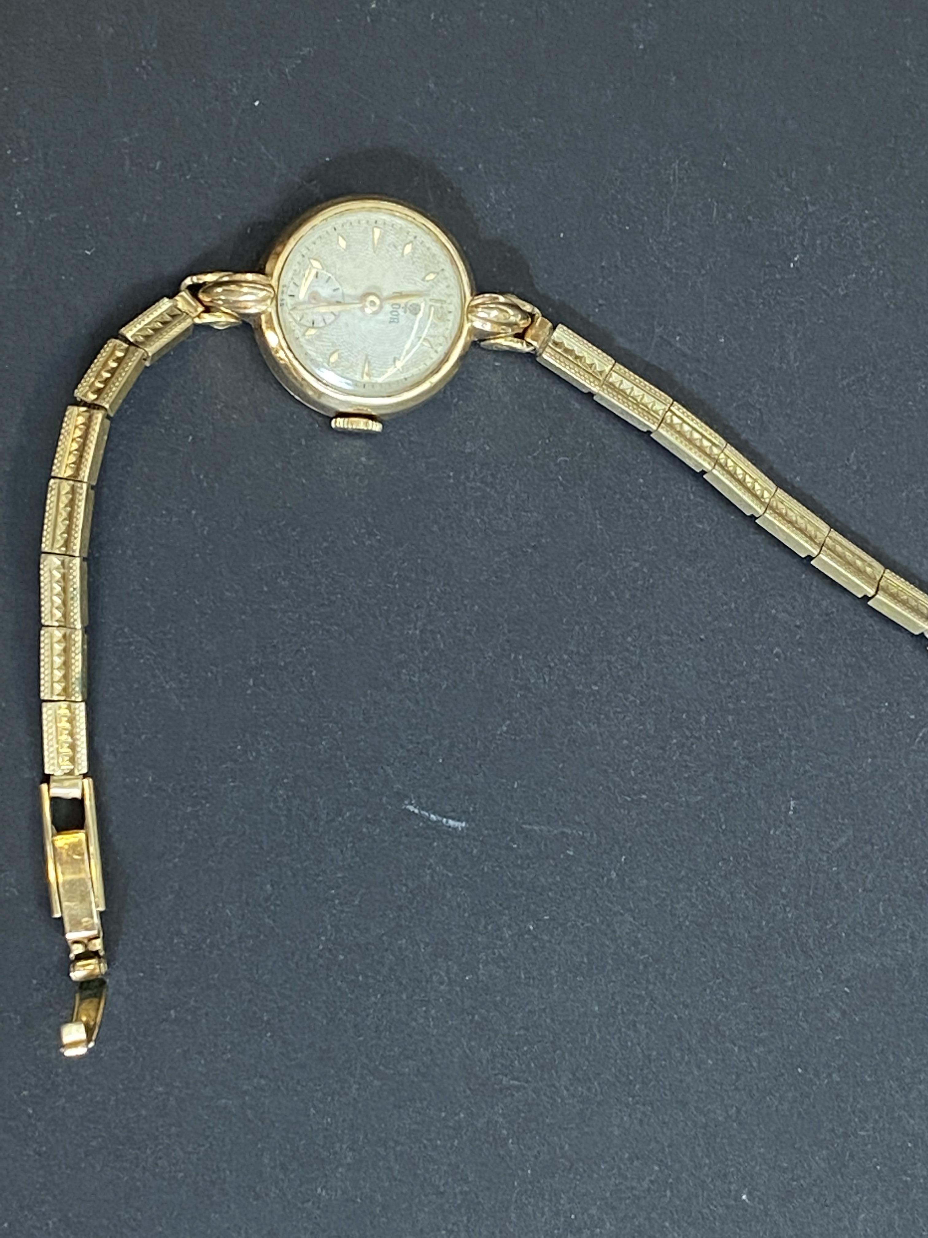 Tudor 9ct Gold case & bracelet cocktail watch Tota
