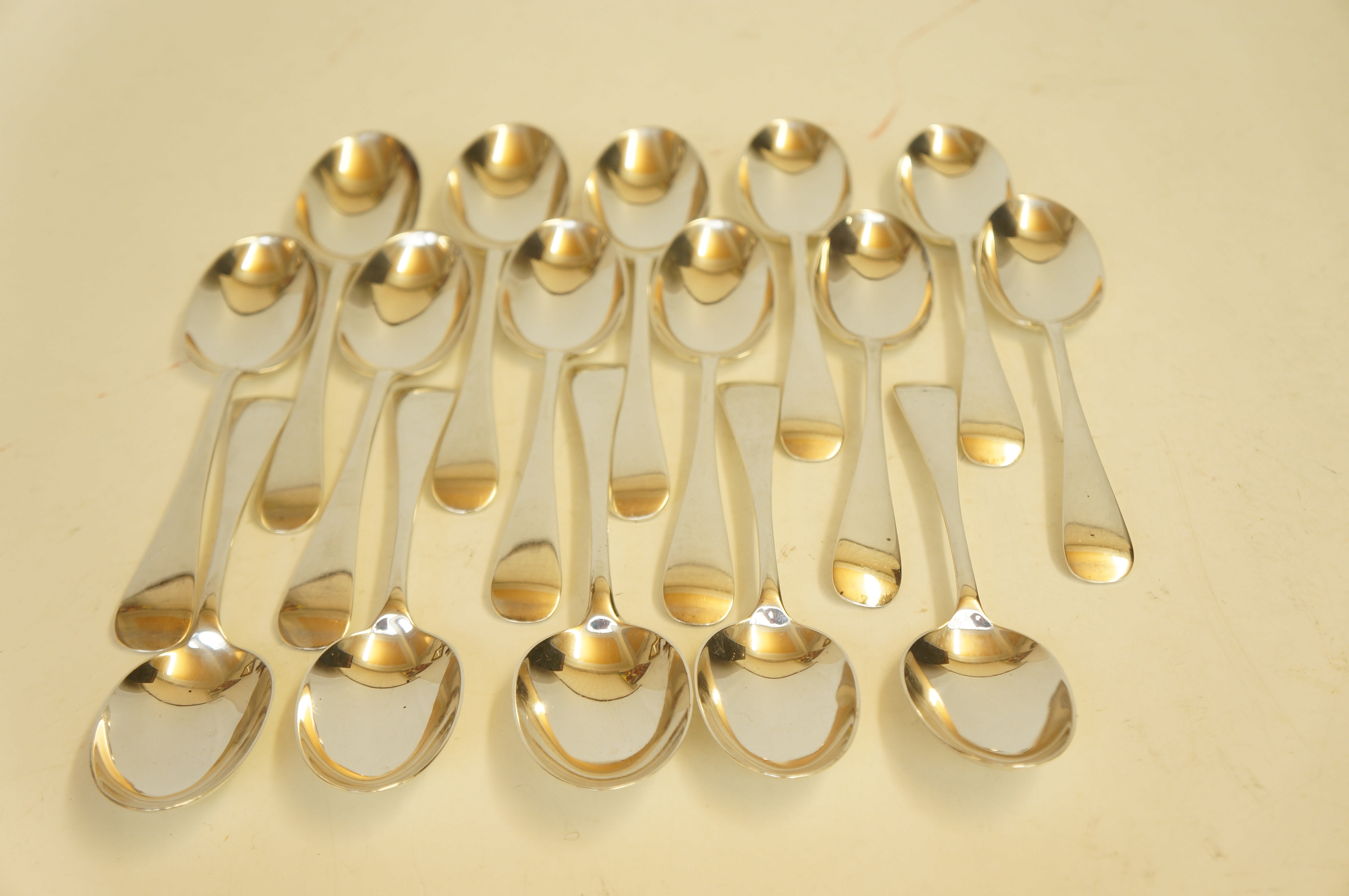 16 Silver spoons - John Walter Spurrier. Total wei