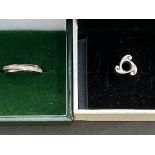Silver ring & silver charm