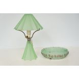 Bagley glass lamp & posy bowl
