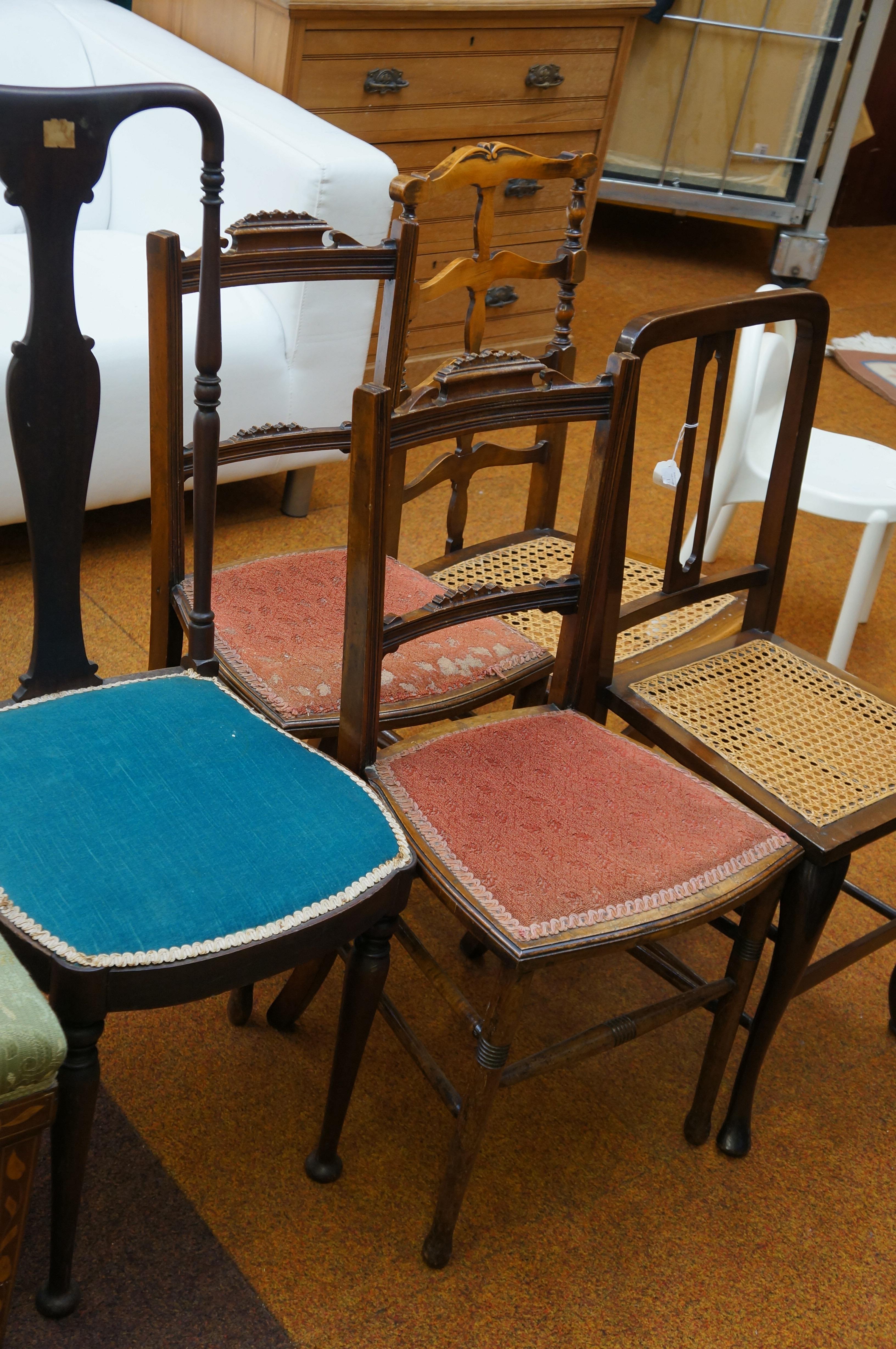 5 Early assorted chairs