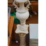 Italian marble lamp on resin stand (lamp A/F)