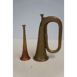 Brass bugle & 1 other