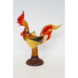 Large art glass cockerel