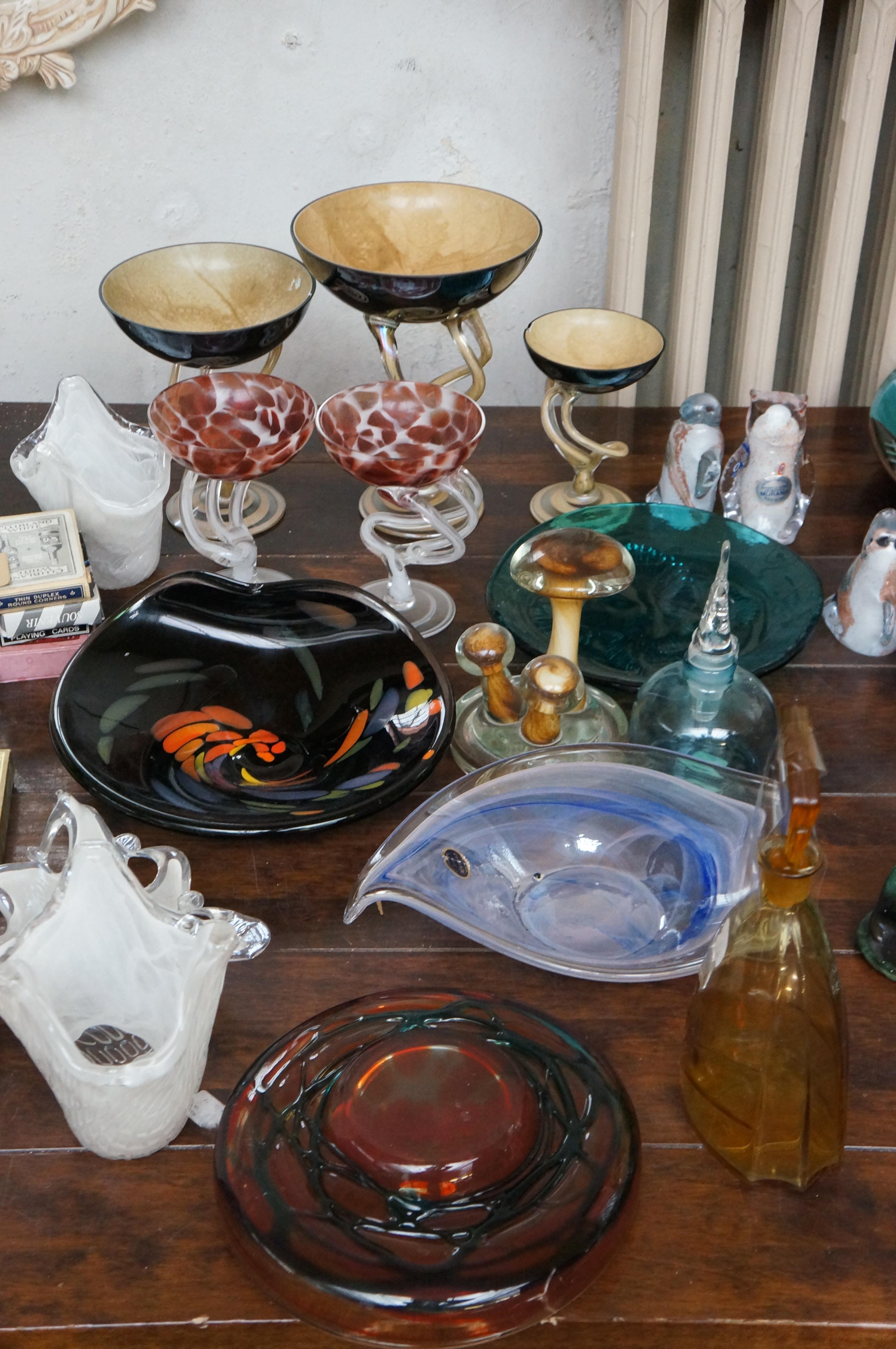 Collection of art glass to include Murano