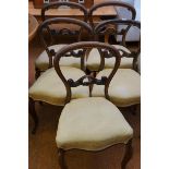 Set of 5 victorian ballon back chairs