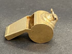 9ct Gold charm/pendant whistle