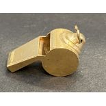 9ct Gold charm/pendant whistle