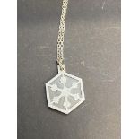 Jorgen Jenson pewter pendant & chain