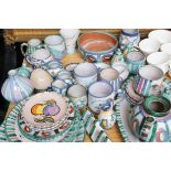 Large collection of Tintagel pottery