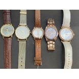 Collection of 5 fashion wristwatches
