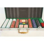 Cased set of poker chips