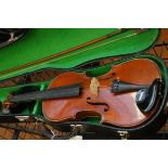 Leon Paroche Billan court 1928 violin with bow
