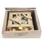 Boxed brass sundial compass Dolloud London