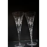 2x Waterford crystal wine glasses