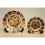 Pair of Royal crown derby Imari 6'' & 8'' plaques