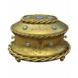 Howell & James Co ornate gilt jewellery box 1880