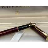 Boxed Waterman 18ct gold nib fountain pen