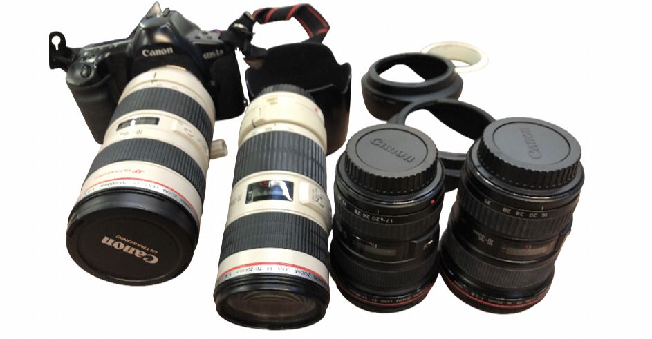 Canon EOS/1 with 4 ultra sonic lenses (Case includ