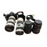 Canon EOS/1 with 4 ultra sonic lenses (Case includ