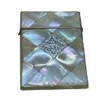 Silver & mother of pearl card case