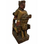 Early possibly 18th century naive wooden carving (