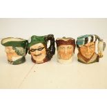 4x Doulton toby jugs